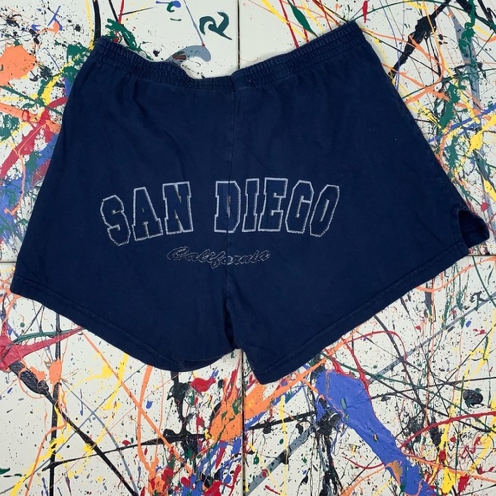 Lagaci Sport dark navy blue shorts.